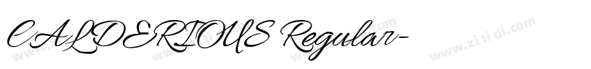CALDERIOUS Regular字体转换 CALDERIOUS Regular字体转换